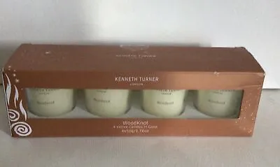 Discontinued *Kenneth Turner* London UK Votive Candles (x4) WOODKNOT • £24.99