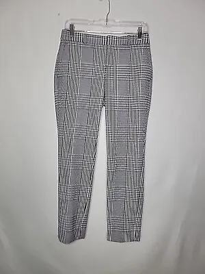 Banana Republic White Houndstooth Low Rise Trousers Women's Size 0 • $14