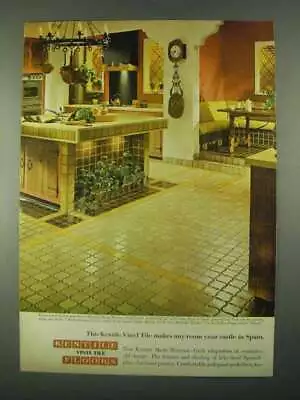1967 Kentile Moda Moresca Solid Vinyl Tile Ad - Your Castle • $19.99