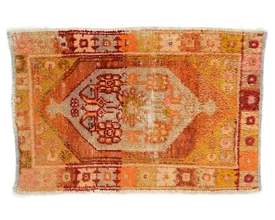 Vintage Turkish Boho Bohemien Moroccan Tribal Southwestern Runner 3x4 Rug Carpet • £145.93