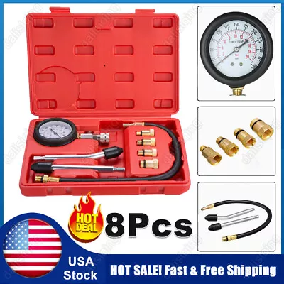 Petrol Engine Cylinder Compression Tester Kit For Automotive Motorcycle ATV UTV • $17.99