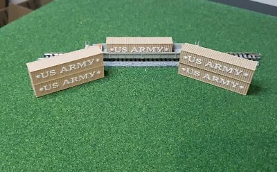1/160 N Scale 5 Pack 40t Shipping Containers US ARMY MILITARY FREE SHIPPING  • $15.69
