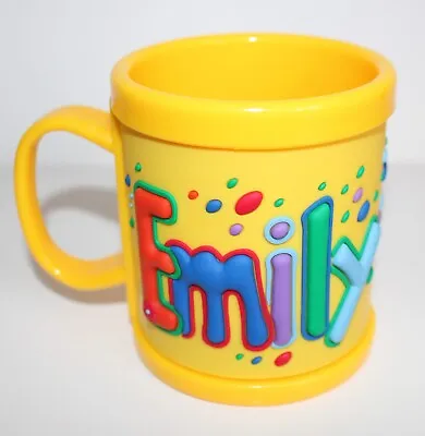 Name: EMILY  Personalised 3D Name Kids Childs Mug Cup Plastic Camping 10oz.  • £3.99