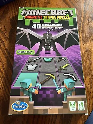 ThinkFun Minecraft Magnetic Travel Puzzle 40 Challenges Beginner To Expert New • $19
