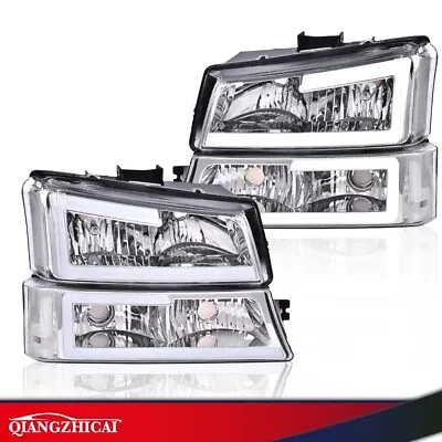 Fit For 03-06 Chevy Silverado/Avalanche LED DRL Headlights Projector Replacement • $91.80