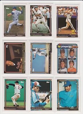 1992 Topps Winner Baseball #1-264 You Pick Base Stars RC Rookie Insert HOF NM • $1