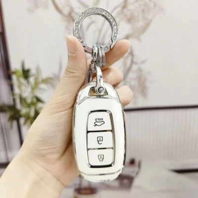 $19.99 • Buy TPU Key Fob Cover Case For Hyundai Accent Elantra Grandeur Kona I30 Ix35 White