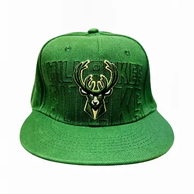 Milwaukee Bucks Snapback Hat Cap New Style Green Fast Ship • $20.69