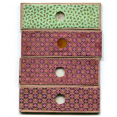 4 Ca. 1860 Paper-Covered Microscope Slides • $9.95