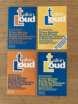 HACIENDA ‘TALKIN LOUD’ Flyers (set Of 4) Original RARE • £16