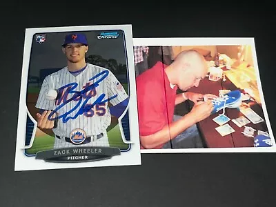 Zack Wheeler Phillies Mets Auto Signed 2013 Bowman Chrome Rookie Card • $25.99