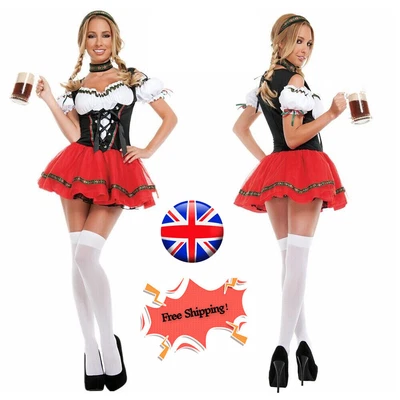 £19.28 • Buy Women's Oktoberfest Beer Maid Costume German Bavarian Dirndl Dress Carnival UK