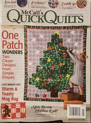McCall's Quick Quilts Dec Jan 2018 One Patch Wonders  FREE SHIPPING • $14.97