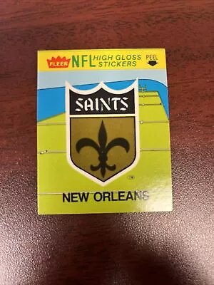 New Orleans Saints 1981 Fleer Football NFL High Gloss Sticker Combined Shipping • $0.99