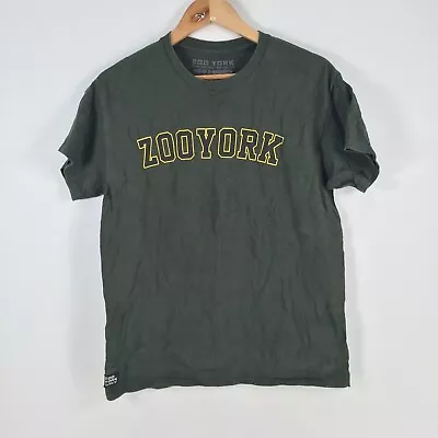 Zoo York Mens T Shirt Size M Slim Fit Green Short Sleeve Crew Neck Cotton 074623 • £8.65