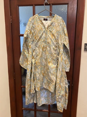 £8 • Buy Aniya Boutique Marble Print Kurta Kameez & Trouser Salwar Suit Set Size L UK 16