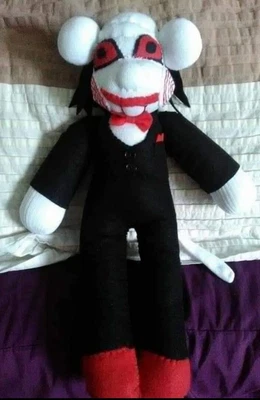 £31.31 • Buy Billy Sock Monkey Saw Movie 12-14  Plush Stuffed Animal Hand Made