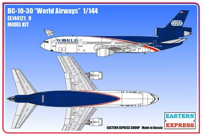 Eastern Express 1/144 McDonnell Douglas DC-10-30 World Airways Model Kit • $48.90