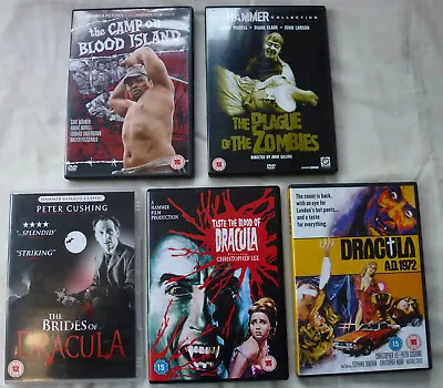 Hammer Horror DVD Collection Cushing Lee Dracula Etc 5 Dvd's • £20