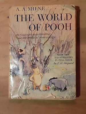 VINTAGE: The World Of Pooh Full Color Milne/Shepard 1957 Later Print HC DJ • $10