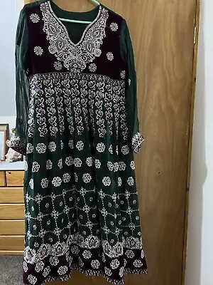 Salwar Kameez Party Wear Anarkali Dress Bollywood Pakistani Indian Wedding Gown • £20