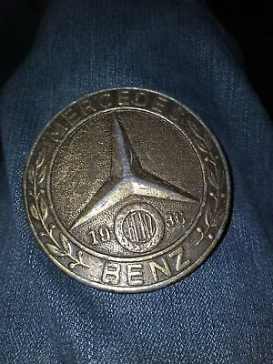 Old Mercedes-Benz Belt Buckle 1936 Bronze On Lead Pot Metal  Nice! • $35