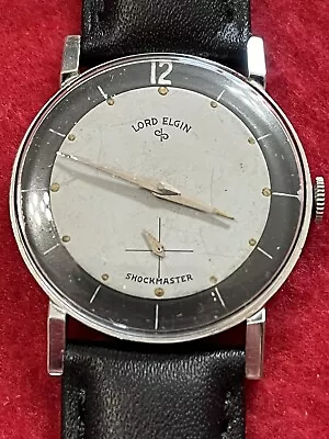 Vintage 1960's Men's Lord Elgin 23j 6 Adj. U.S.A. 14K WGF Wristwatch-Runs Great • $157.50