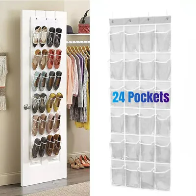 £6.15 • Buy 24 Over The Door Shoe Organizer Rack Hanging Storage Holder Hanger Bag Closet