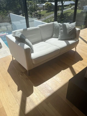 $75 • Buy IKEA Karlstad 2 Seater Sofa And Cushion Covers White 100% Cotton NEW. Slipcover