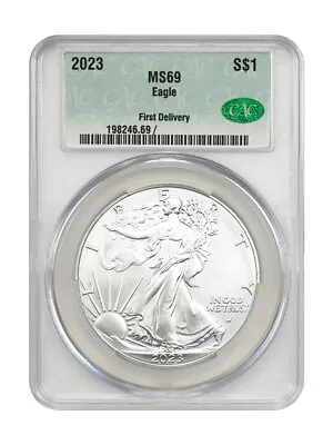 2023 $1 Silver Eagle CACG MS69 (First Delivery) • $52.50