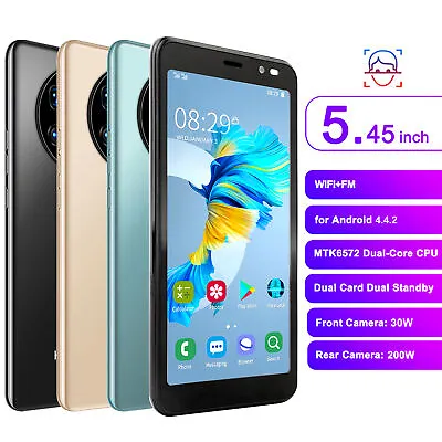 Mate40 Pro 5.45in Smartphone Dual-Core Dual Sim Card Mobile Phone 4.4.2 • $52.12