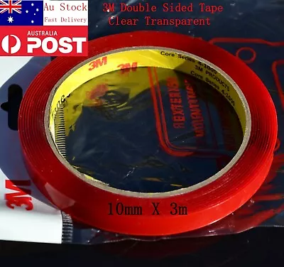 2 X Genuine Clear 10MM X 3M Double Sided Car Automotive Foam Attachment 3M Tape • $10.10