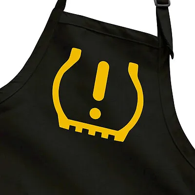 Apron Full Length W/Pockets Gift Tire Pressure Monitoring Tire Symbols Graphic • $16.54