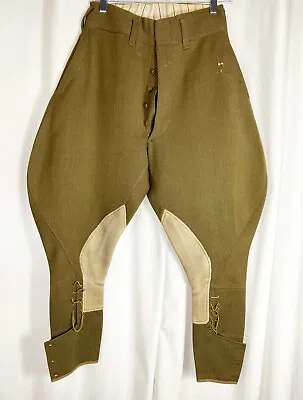 WWI ? Wool Riding Breeches Jhodpur Pants Equestrian 1910 - 20s Button Fly • $99.99