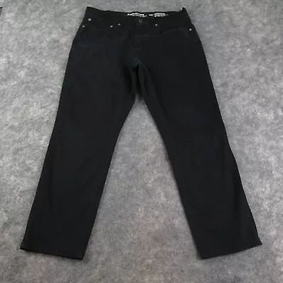Levi Strauss Signature Jeans Mens 34x28* Black S67 Athletic Straight Leg Denim • $17.95