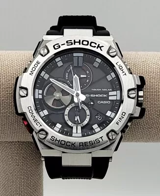 G-Shock GSTB100-1A Men's Analog Tough Solar Bluetooth G-Steel Series • $235