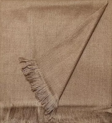 Men's Plain Beige Woolen Lohi Shawl Scarf Scarves 50  X 100  • $40