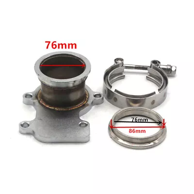 Turbo Downpipe Flange To V-band Adaptor Fit For Cummins Holset HX35 HX35W HX40 • $119.05