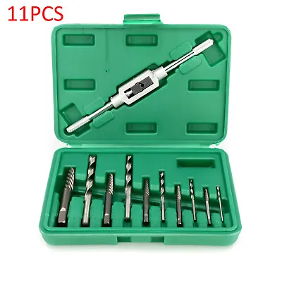 11pc/Set Damaged Broken Screw Extractor Drill Bit Bolt Stud Remover Easy Out Kit • £8.59