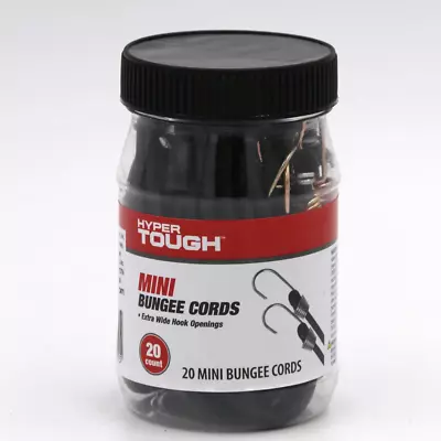 Hyper Tough 20 Pack 10 Inch Mini Bungee Cords In Plastic Jar Free Shipping New • $10.48