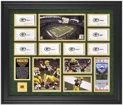 Green Bay Packers Super Bowl XLV Champs Season Ticket Collage • $112.49