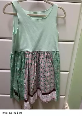 Size 10 Matilda Jane Clothing Platinum Plat Girls Sara Tunic Top EUC • $40