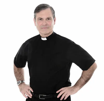 Short Sleeve Clergy Vicar Priest Minister Shirt • $46.04