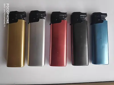 £3.75 • Buy 5 X Windproof Jet FLAME MAXI SIZE  SLIDECAP Refillable LIGHTER