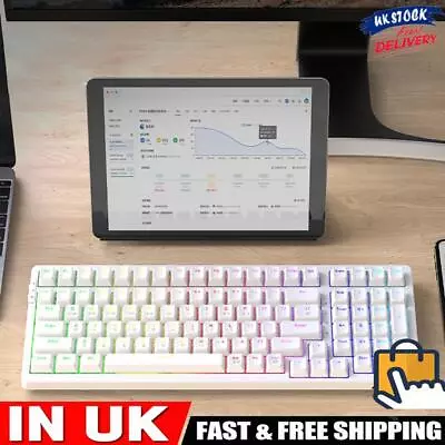RGB Backlight Gaming Keyboard 100 Keys K98 Mechanical Keyboard (white Red Axis) • £51.19