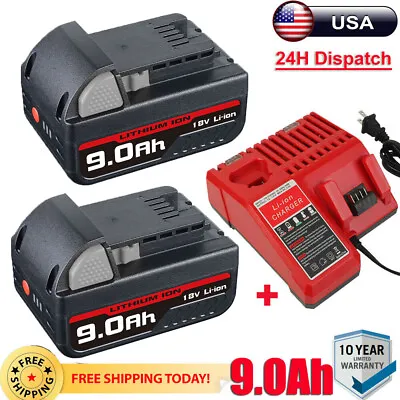 For M18 Lithium-ion XC 9.0 AH Extended Capacity Battery 48-11-1890/Charger • $89.95