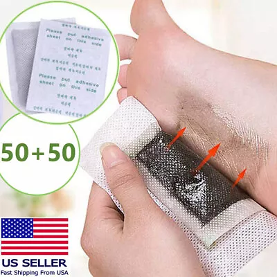 100PCS Foot Detox Pads Pain Relief Detoxify Toxins Patch Organic Herbal Care US • $12.95