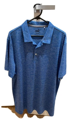 $29 • Buy Puma Golf Men’s Blue Lightweight Polo Shirt US XL Extra Large