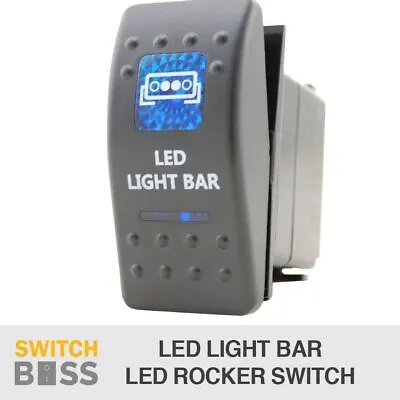 Rocker Switch LED LIGHT BAR - Blue - LED 4x4 Boat Caravan Marine 12v • $18.90