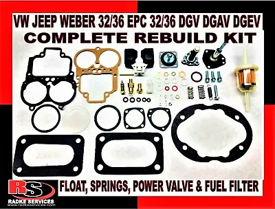 Vw Jeep Weber 32/36 - 38 Epc 32/36 – 38 Dgav Dgev Dgas Complet Rebuild Kit 701 • $33.67